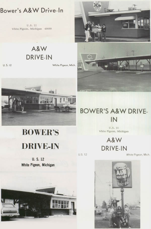 A&W Restaurant - White Pigeon - 706 W Chicago Rd - Old Yearbook Ads (newer photo)